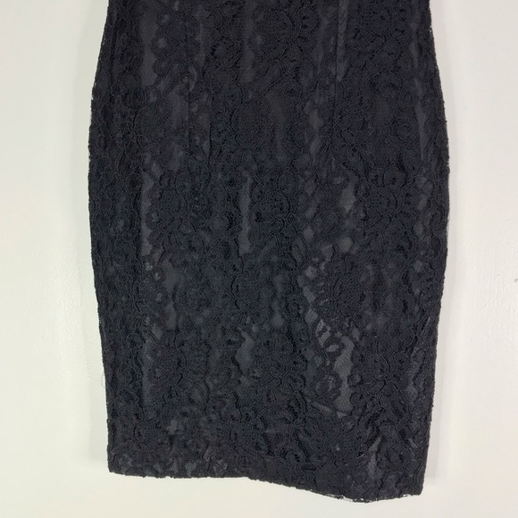 Expo Nite Sleeveless Fitted Lace Lined Dress Size 4 Knee Length Back Zipper - Picture 2 of 14